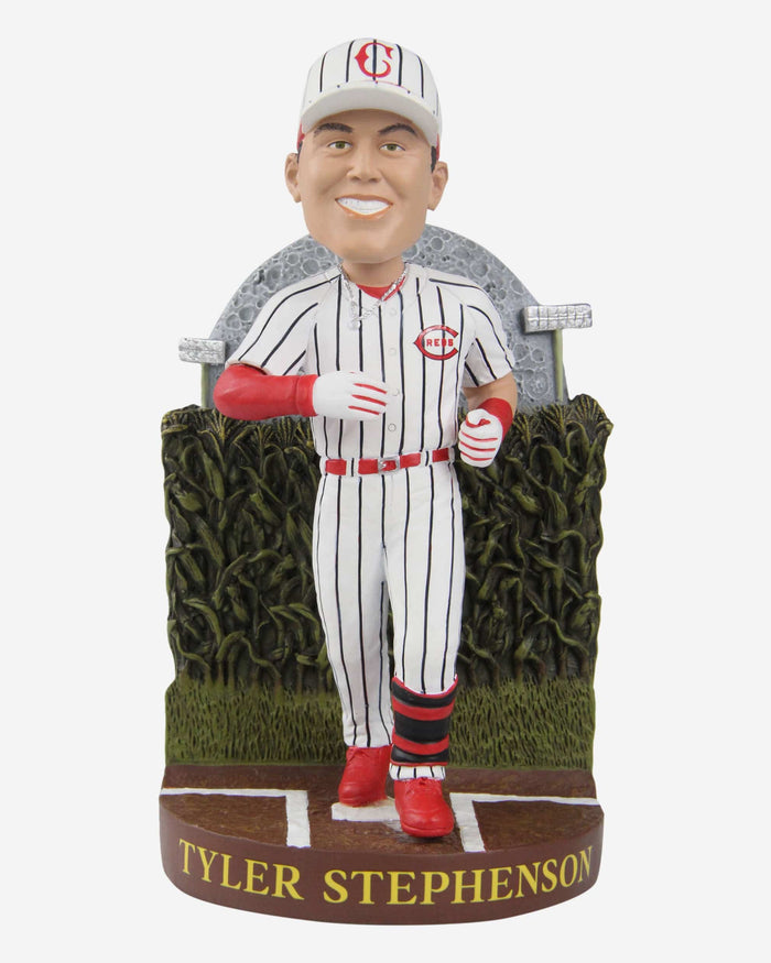 Tyler Stephenson Cincinnati Reds 2022 Dyersville Cornfield Bobblehead FOCO - FOCO.com