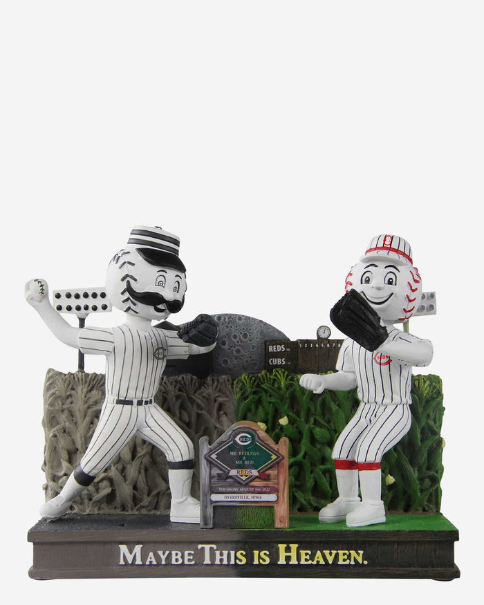 Mr Redlegs & Mr Red Cincinnati Reds Then and Now 2022 Dyersville Cornfield Mascot Bobblehead FOCO - FOCO.com