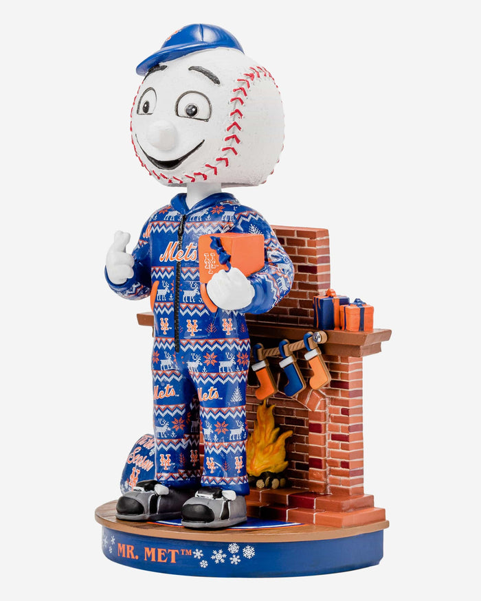 Mr Met New York Mets Holiday Mascot Bobblehead FOCO - FOCO.com