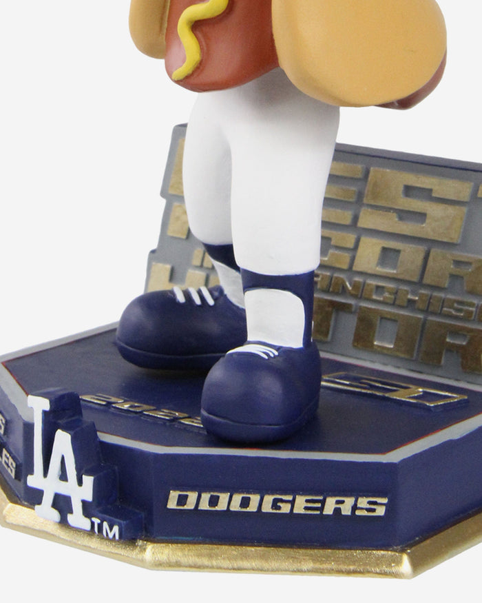 Dodger Dog Los Angeles Dodgers Best Record In Franchise History Mascot Bobblehead FOCO - FOCO.com