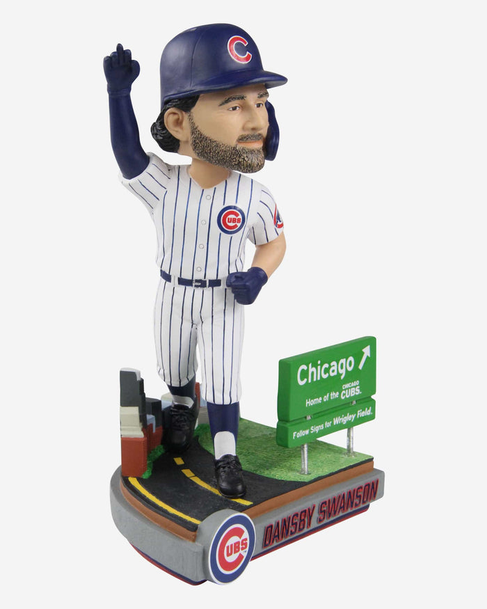 Dansby Swanson Chicago Cubs Next Stop Bobblehead FOCO - FOCO.com