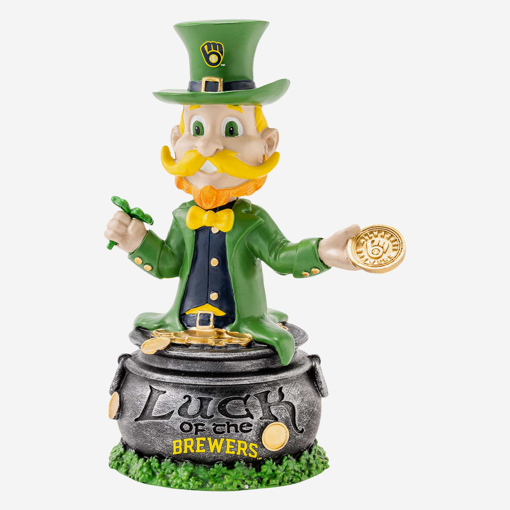 Bernie Brewer Milwaukee Brewers Saint Patricks Day Mascot Bobblehead FOCO - FOCO.com