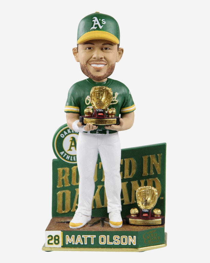 Matt Olson Oakland Athletics 2X Gold Glove Bobblehead FOCO - FOCO.com