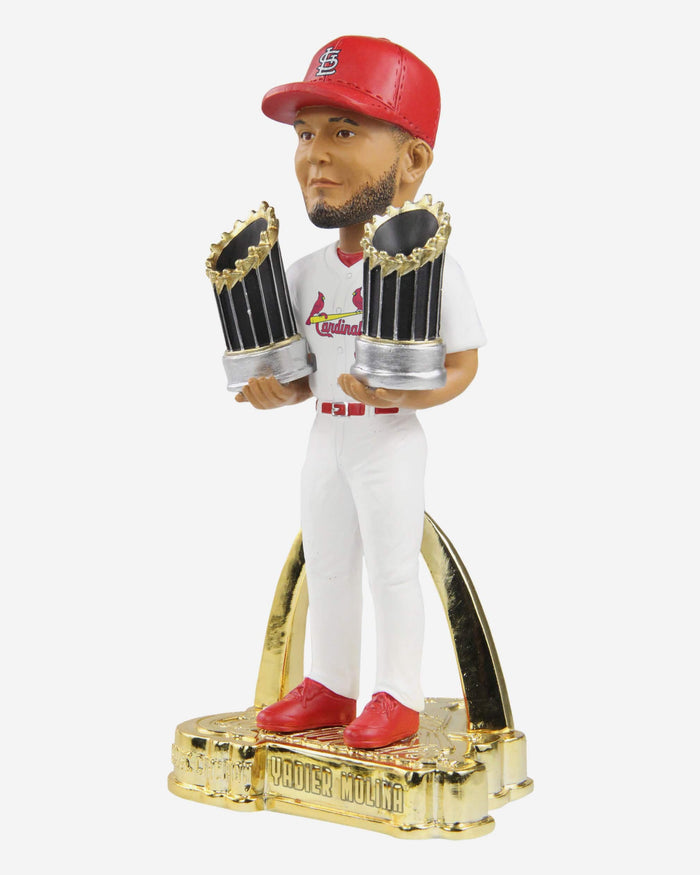 Yadier Molina St Louis Cardinals 2X World Series Champion Bobblehead FOCO - FOCO.com