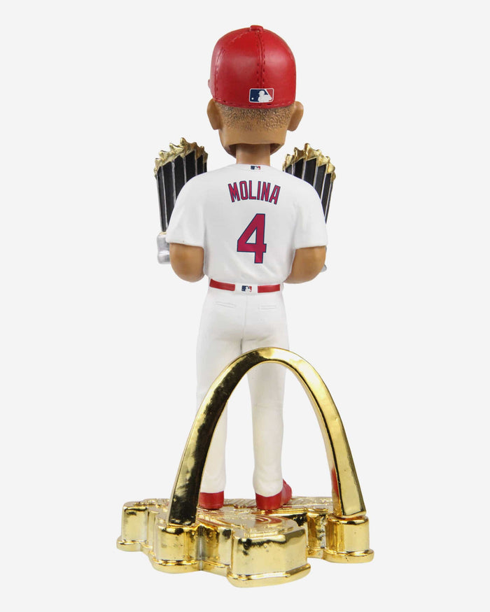 Yadier Molina St Louis Cardinals 2X World Series Champion Bobblehead FOCO - FOCO.com