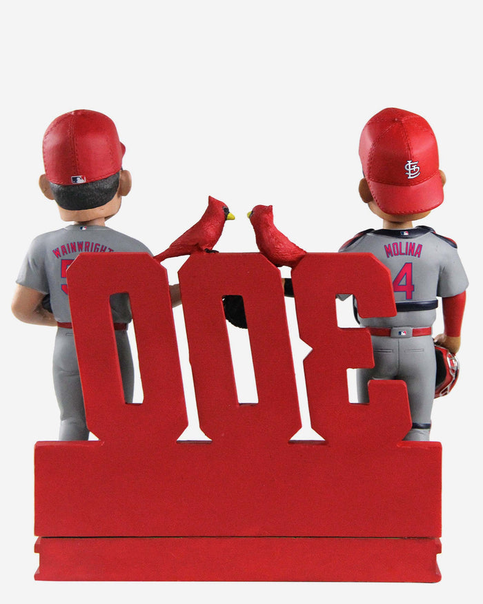 Adam Wainwright & Yadier Molina St Louis Cardinals 300 Career Start Duo Bobblehead FOCO - FOCO.com