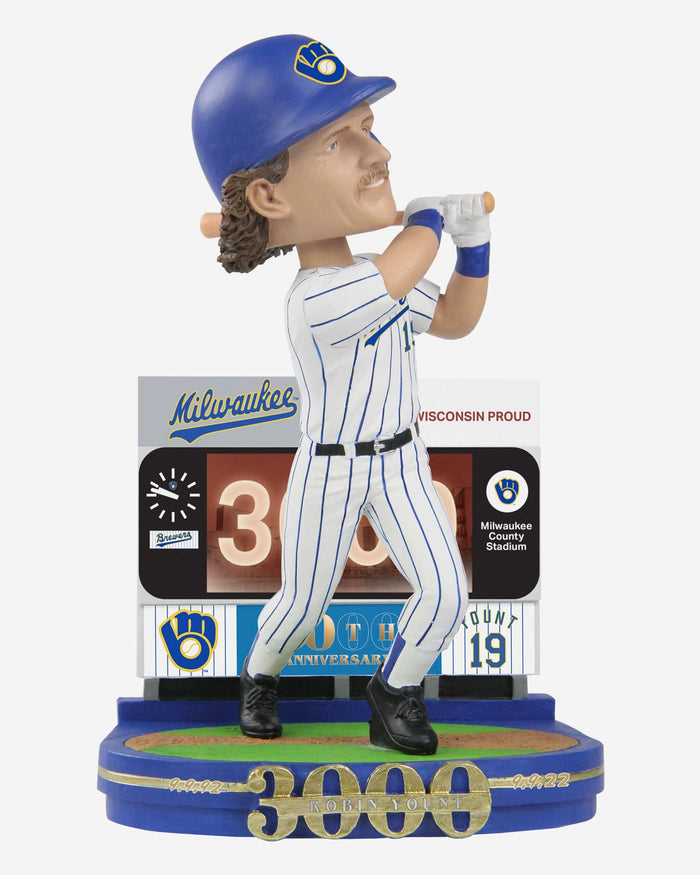 Robin Yount Milwaukee Brewers 3000th Hit 30th Anniversary Bobblehead FOCO - FOCO.com