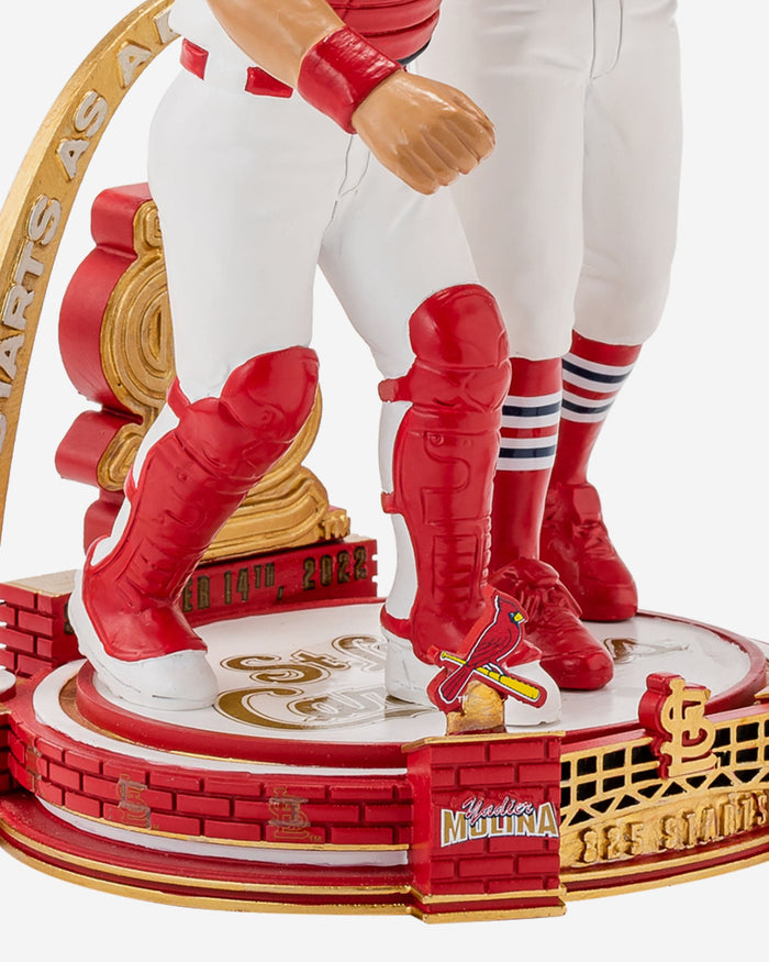 Adam Wainwright & Yadier Molina St Louis Cardinals 325 Career Battery Start Record Dual Bobblehead FOCO - FOCO.com