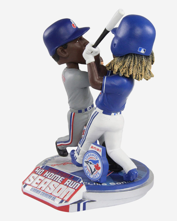 Vladimir Guerrero & Vladimir Guerrero Jr Toronto Blue Jays 40 Home Run Club Dual Bobblehead FOCO - FOCO.com