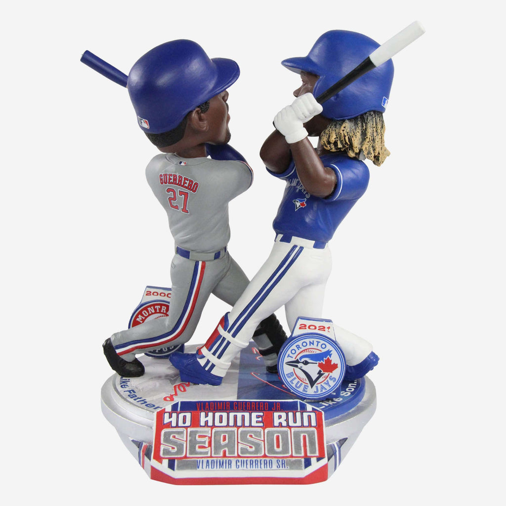 Vladimir Guerrero & Vladimir Guerrero Jr Toronto Blue Jays 40 Home Run Club Dual Bobblehead FOCO - FOCO.com