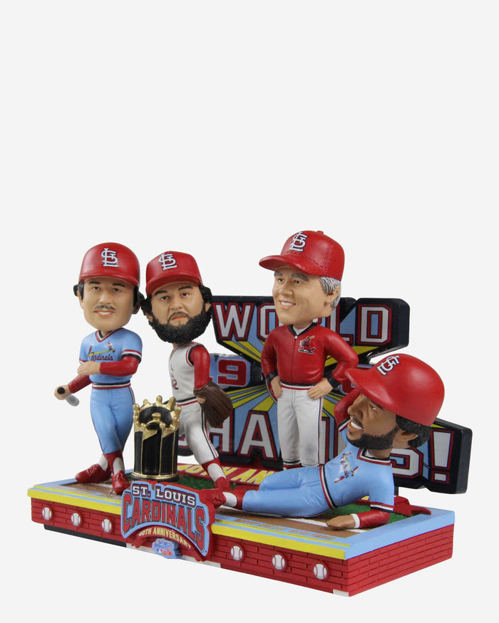 St Louis Cardinals 1982 World Series Champions 40th Anniversary Mini Bobblehead Scene FOCO - FOCO.com