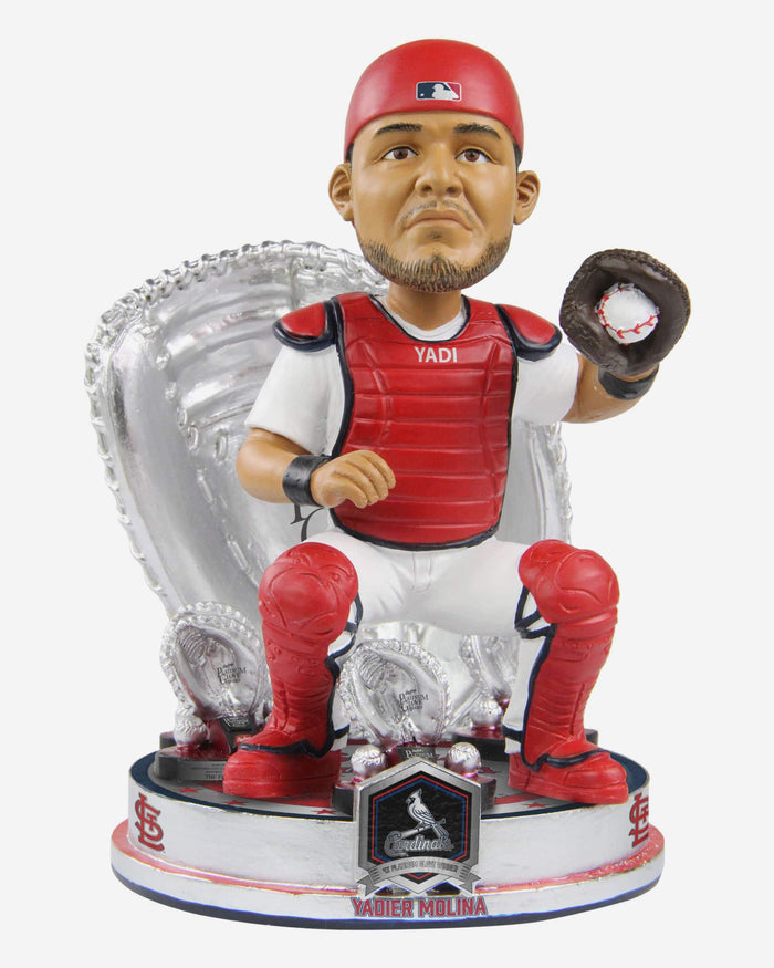 Yadier Molina St Louis Cardinals 4X Platinum Glove Award Bobblehead FOCO - FOCO.com