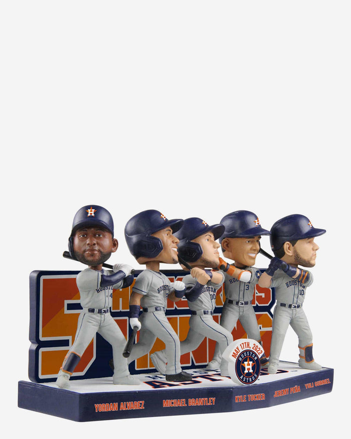 Houston Astros 5 Home Run Inning Mini Bobblehead Scene FOCO - FOCO.com