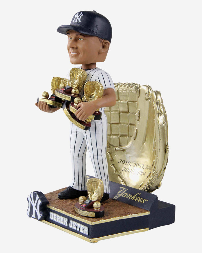 Derek Jeter New York Yankees 5X Gold Glove Award Bobblehead FOCO - FOCO.com