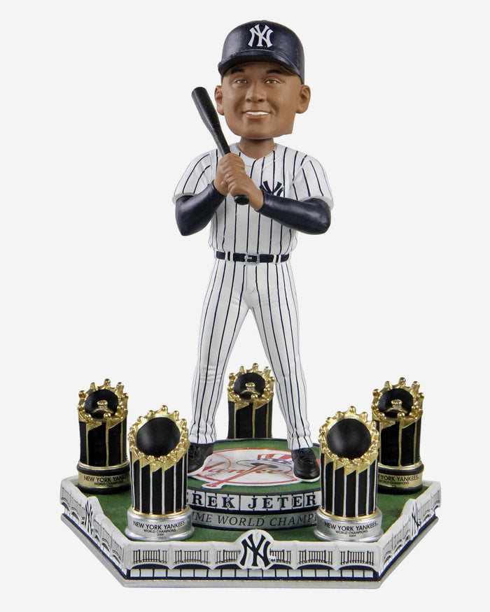 Derek Jeter New York Yankees 5X World Series Champion Spinning Bobblehead FOCO - FOCO.com