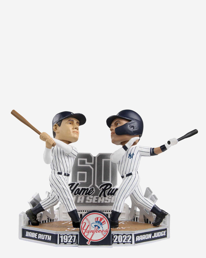 Aaron Judge & Babe Ruth New York Yankees 60 Home Run Club Dual Bobblehead FOCO - FOCO.com