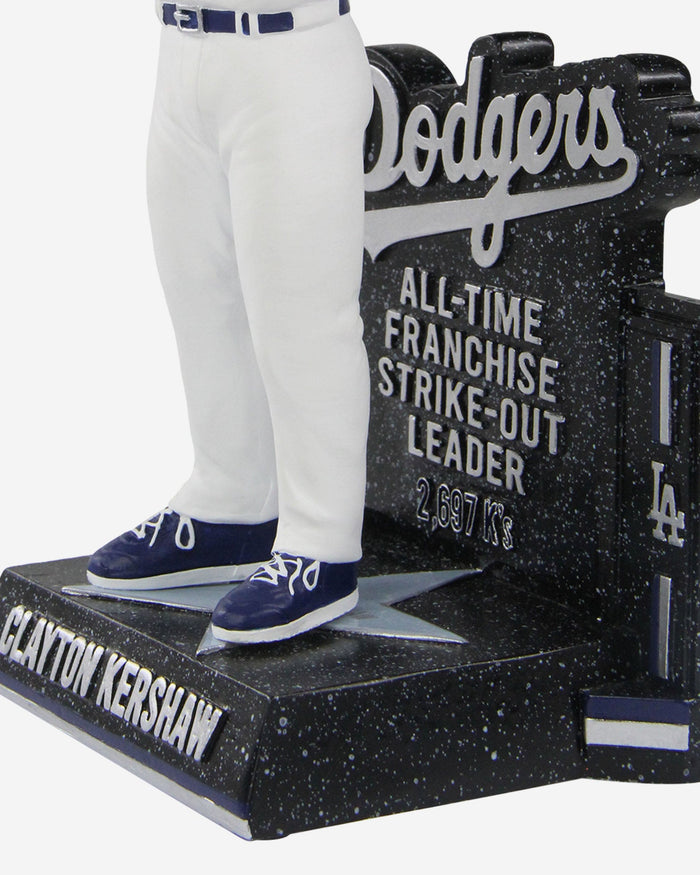 Clayton Kershaw Los Angeles Dodgers Milestone All-Time Franchise Strikeouts Leader Bobblehead FOCO - FOCO.com