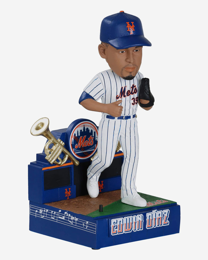 Edwin Diaz New York Mets Cue The Trumpets Entrance Music Bobblehead FOCO - FOCO.com