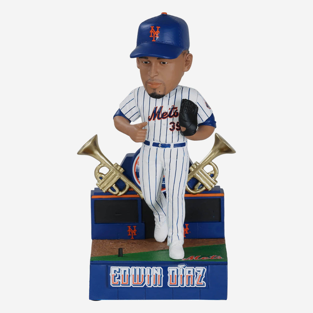 Edwin Diaz New York Mets Cue The Trumpets Entrance Music Bobblehead FOCO - FOCO.com