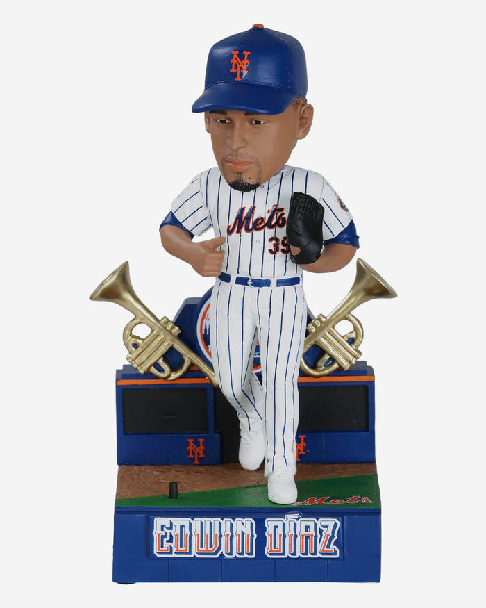 Edwin Diaz New York Mets Cue The Trumpets Entrance Music Bobblehead FOCO - FOCO.com