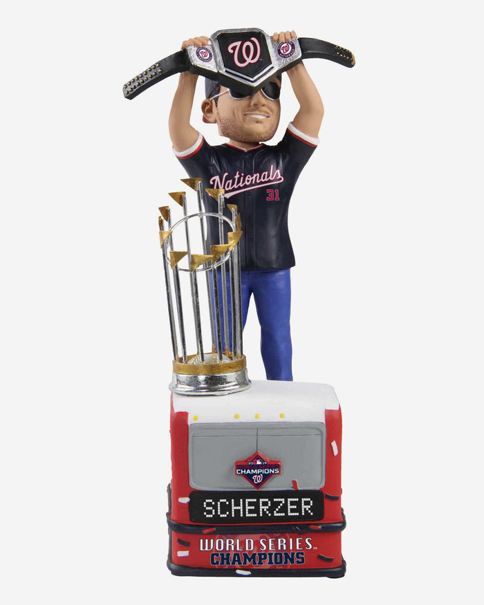 Max Scherzer Washington Nationals 2019 World Series Champions The Belt Bobblehead FOCO - FOCO.com