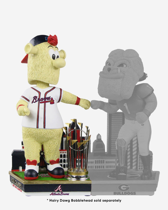 Blooper Atlanta Braves Celebration Dynamic Duo Mascot Bobblehead FOCO - FOCO.com