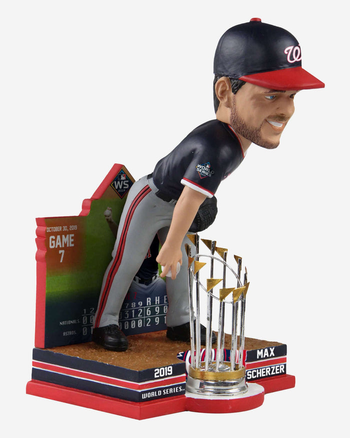 Max Scherzer Washington Nationals 2019 World Series Champions Moment Bobblehead FOCO - FOCO.com