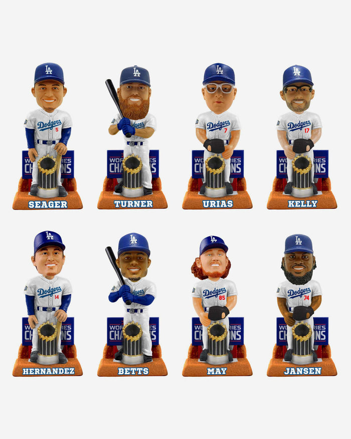 Los Angeles Dodgers 2020 World Series Champions Series 1 Commemorative Mini Bobblehead Set FOCO - FOCO.com