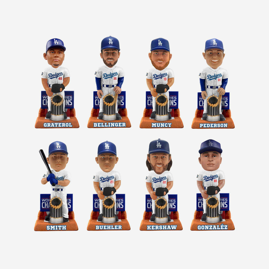 Los Angeles Dodgers 2020 World Series Champions Series 2 Commemorative Mini Bobblehead Set FOCO - FOCO.com