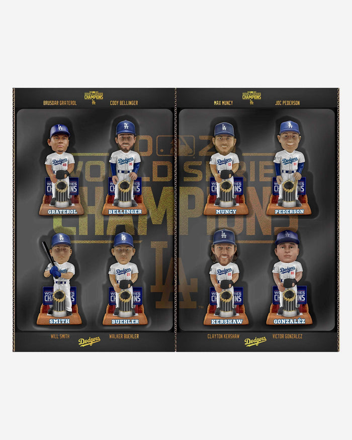 Los Angeles Dodgers 2020 World Series Champions Series 2 Commemorative Mini Bobblehead Set FOCO - FOCO.com