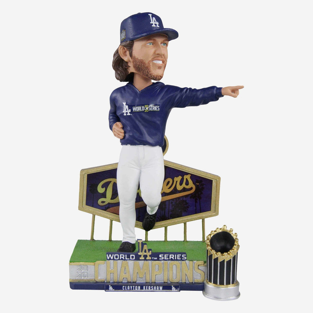 Clayton Kershaw Los Angeles Dodgers 2020 World Series Champions First Ring Bobblehead FOCO - FOCO.com
