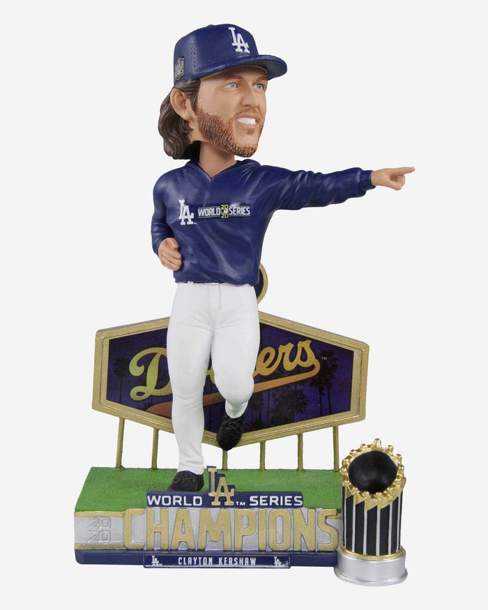 Clayton Kershaw Los Angeles Dodgers 2020 World Series Champions First Ring Bobblehead FOCO - FOCO.com