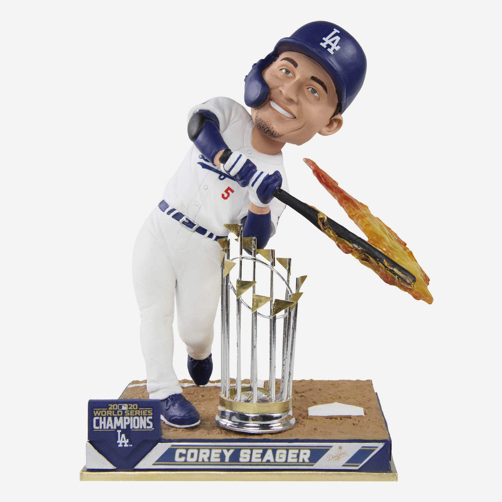 Corey Seager Los Angeles Dodgers 2020 World Series Champions Hot Bat Bobblehead FOCO - FOCO.com