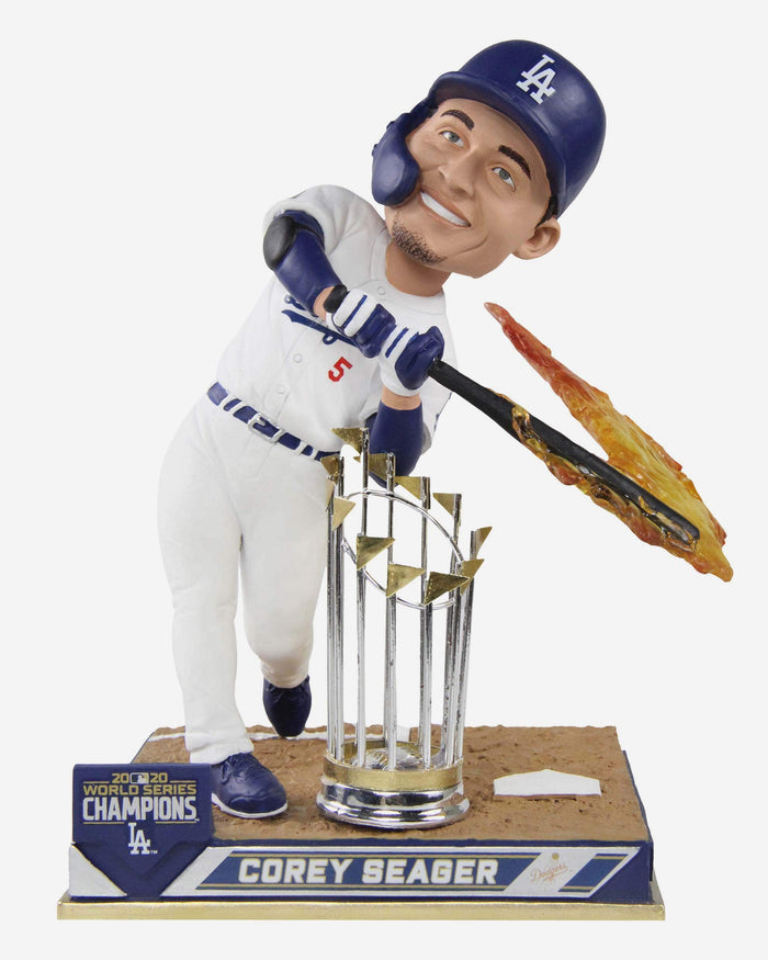 Corey Seager Los Angeles Dodgers 2020 World Series Champions Hot Bat Bobblehead FOCO - FOCO.com