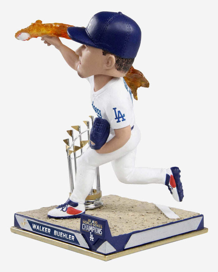 Walker Buehler Los Angeles Dodgers 2020 World Series Champions Flaming Fast Ball Bobblehead FOCO - FOCO.com