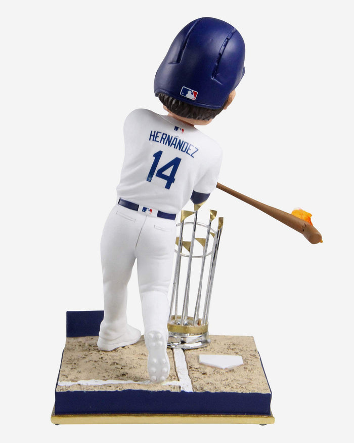 Enrique Hernandez Los Angeles Dodgers 2020 World Series Champions Trophy Moment Bobblehead FOCO - FOCO.com