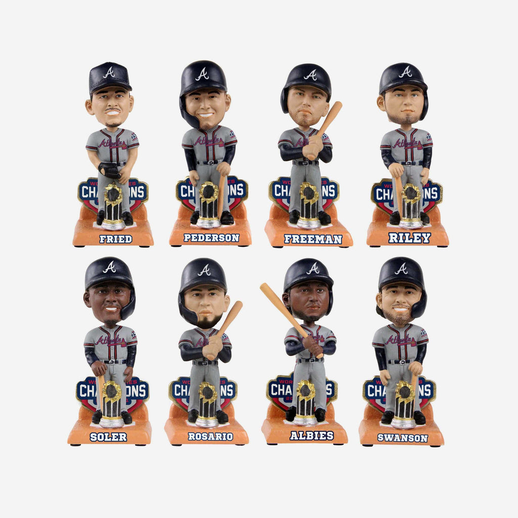 Atlanta Braves 2021 World Series Champions Commemorative Mini Bobblehead Boxed Set FOCO - FOCO.com