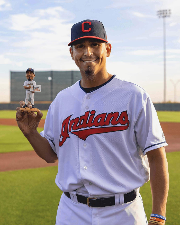 Carlos Carrasco Cleveland Guardians Cookie Base Bobblehead FOCO - FOCO.com