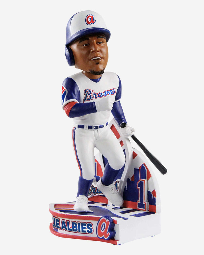 Ozzie Albies Atlanta Braves Retro Jersey Bobblehead FOCO - FOCO.com