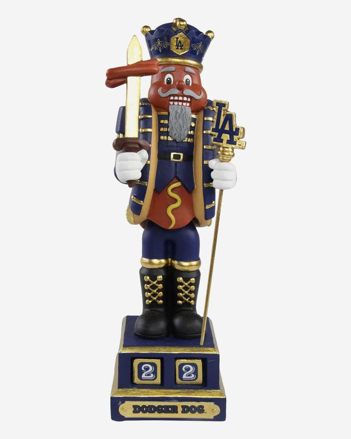 Los Angeles Dodgers Holiday Nutcracker Dodger Dog Bobblehead FOCO - FOCO.com