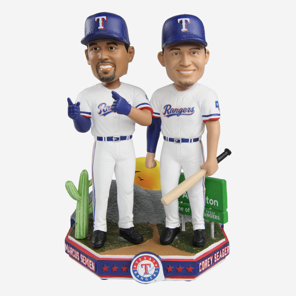 Corey Seager & Marcus Semien Texas Rangers Dual Next Stop Bobblehead FOCO - FOCO.com