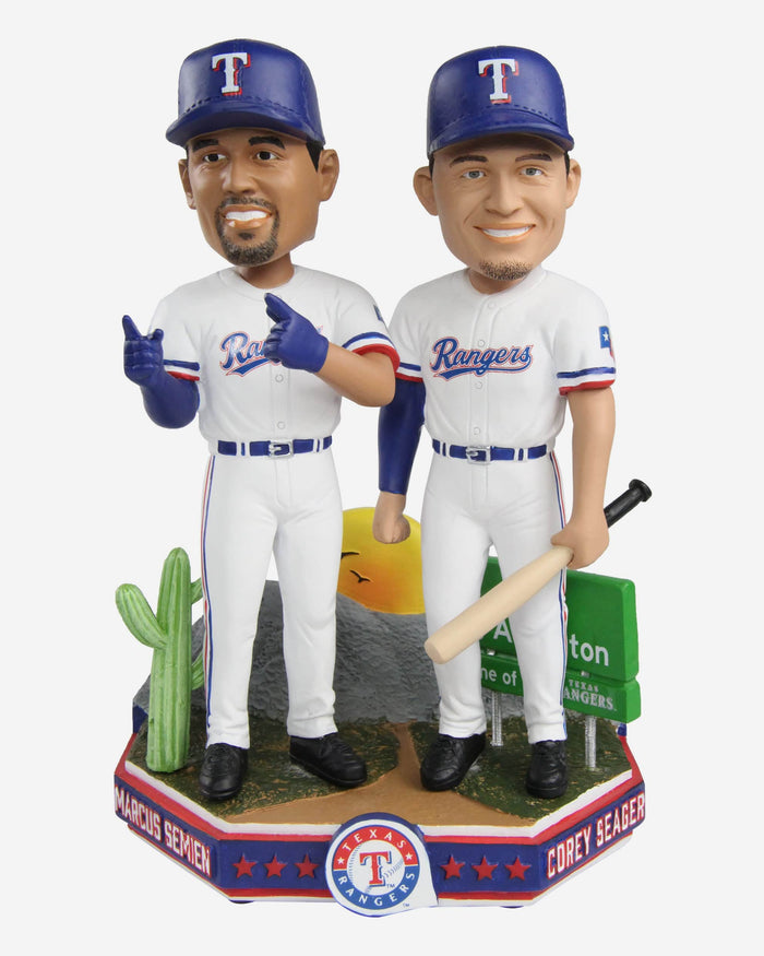 Corey Seager & Marcus Semien Texas Rangers Dual Next Stop Bobblehead FOCO - FOCO.com