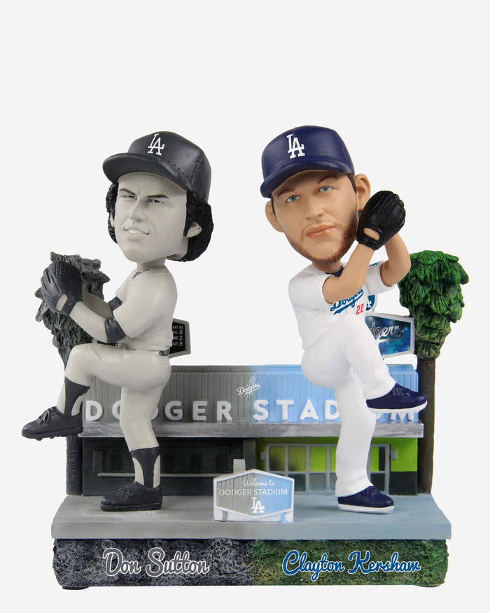 Don Sutton & Clayton Kershaw Los Angeles Dodgers Then And Now Bobblehead FOCO - FOCO.com