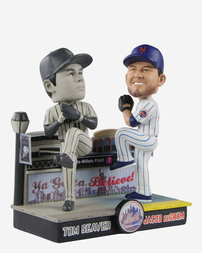 Tom Seaver & Jacob deGrom New York Mets Then And Now Bobblehead FOCO - FOCO.com