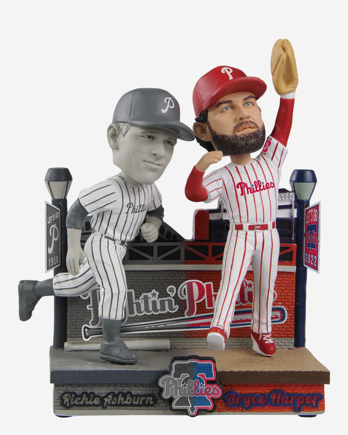 Richie Ashburn & Bryce Harper Philadelphia Phillies Then And Now Bobblehead FOCO - FOCO.com