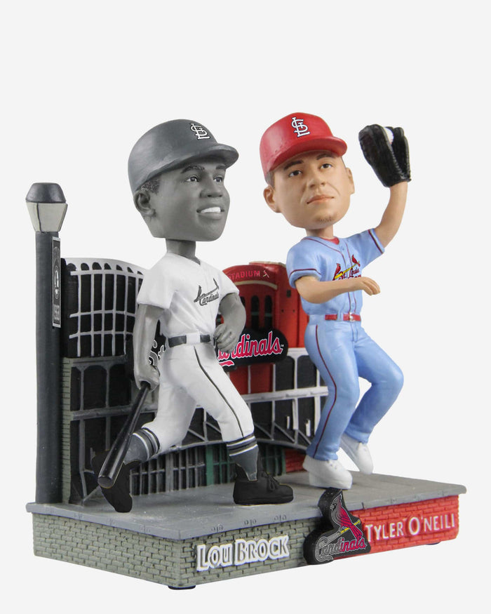 Lou Brock & Tyler O'Neill St Louis Cardinals Then and Now Bobblehead FOCO - FOCO.com