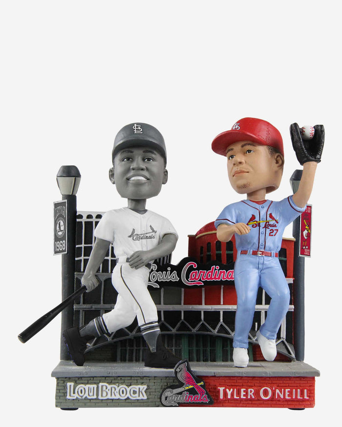 Lou Brock & Tyler O'Neill St Louis Cardinals Then and Now Bobblehead FOCO - FOCO.com