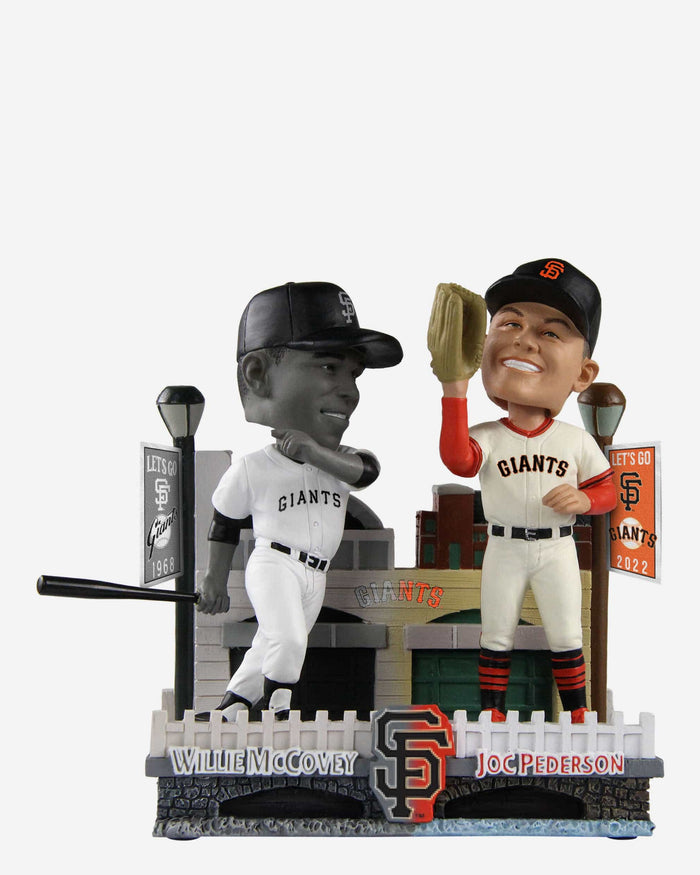 Willie McCovey Joc Pederson San Francisco Giants Then And Now Bobblehead FOCO - FOCO.com