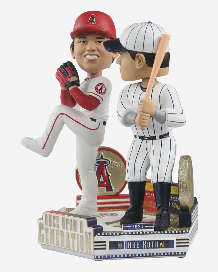 Shohei Ohtani & Babe Ruth Los Angeles Angels & New York Yankees Dual Bobblehead FOCO - FOCO.com