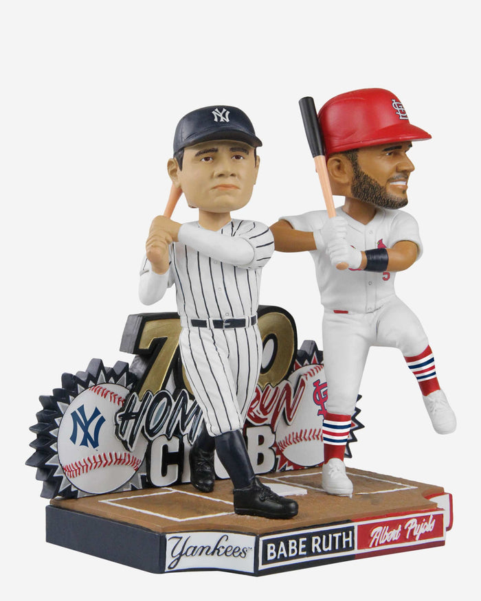 Albert Pujols & Babe Ruth St Louis Cardinals & New York Yankees Dual Bobblehead FOCO - FOCO.com